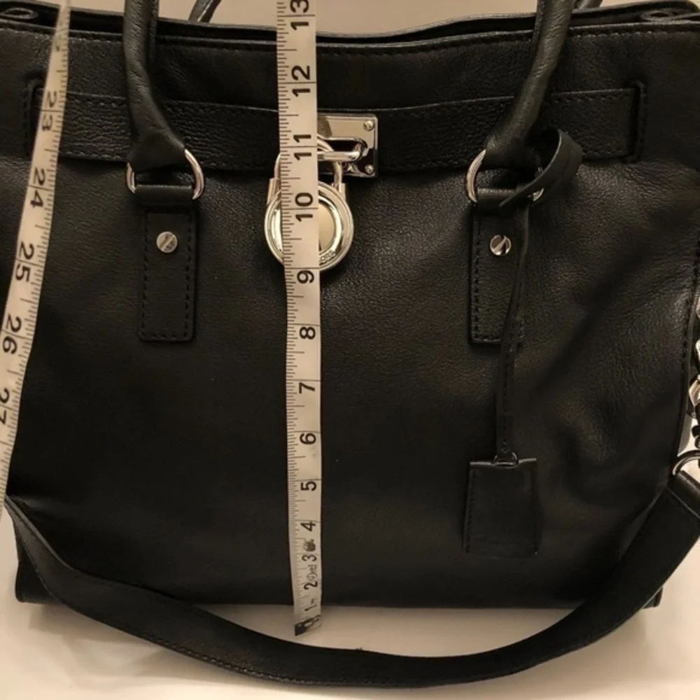 Michael kors black leather large Hamilton bag tote